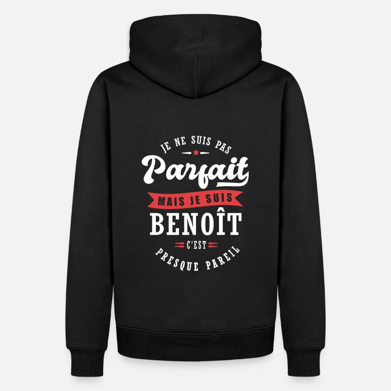Benoît Parfait Cadeau prenom benoît - Sweat à capuche Premium bio Homme - noir
