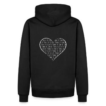 Herz Gin & Tonic - weiß - Männer Premium Bio Hoodie - Schwarz - Hinten - Nico (187cm)