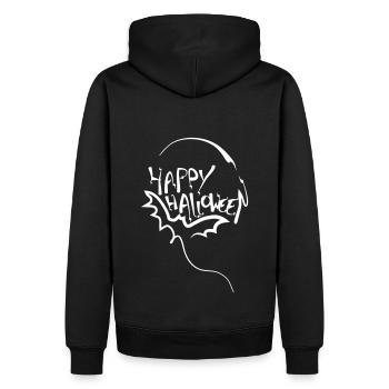 Fledermaus Halloween Design - Männer Premium Bio Hoodie - Schwarz - Hinten - Nico (187cm)