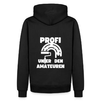 Profi Amateur Hobby Maler Lackierer Renovierer - Männer Premium Bio Hoodie - Schwarz - Hinten - Nico (187cm)