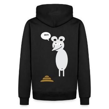 Souris - Sweat à capuche Premium bio Homme - noir - Dos - Nico (187cm)