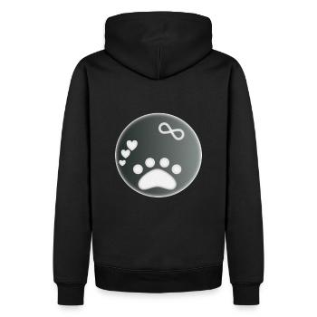 Infinite love of animals - Men’s Premium Organic Hoodie - black - Back - Nico (187cm)
