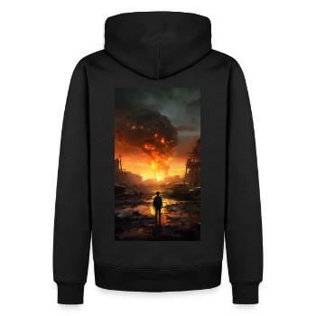 Apocalypse - Sweat à capuche Premium bio Homme - noir - Dos - Nico (187cm)