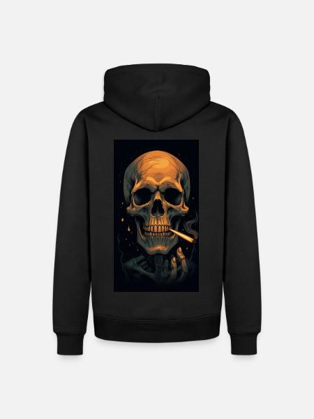 Rauche bis ich sterbe - Männer Premium Bio Hoodie - Schwarz