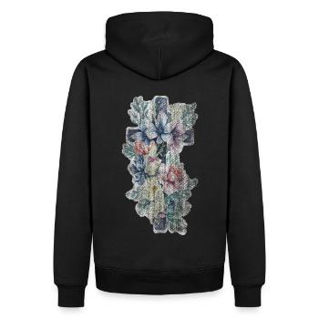 Kreuz Cross christlich - Männer Premium Bio Hoodie - Schwarz - Hinten - Nico (187cm)