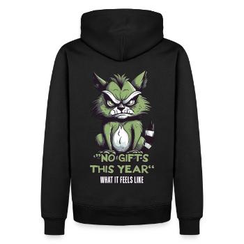 No Gifts This Year - Men’s Premium Organic Hoodie - black - Back - Nico (187cm)