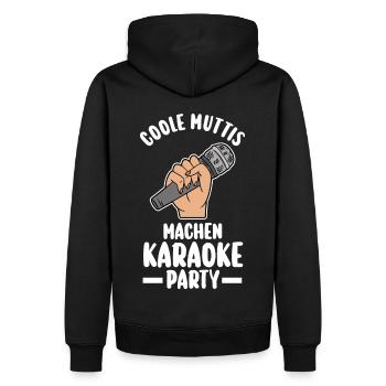 Musik Musiker Sänger Singen Mutter Mama Karaoke - Männer Premium Bio Hoodie - Schwarz - Hinten - Nico (187cm)