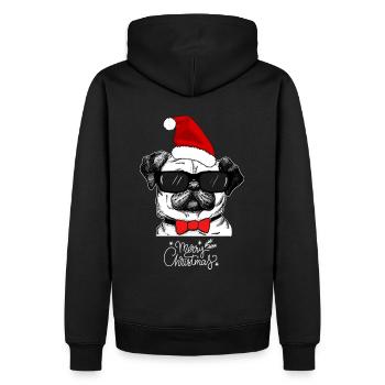 Joyeux Noël, fête de Noël. - Sweat à capuche Premium bio Homme - noir - Dos - Nico (187cm)