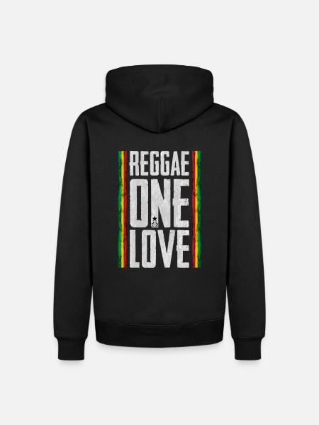 reggae one love - Men’s Premium Organic Hoodie - black