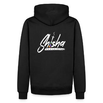 Frères Shisha - Sweat à capuche Premium bio Homme - noir - Dos - Nico (187cm)