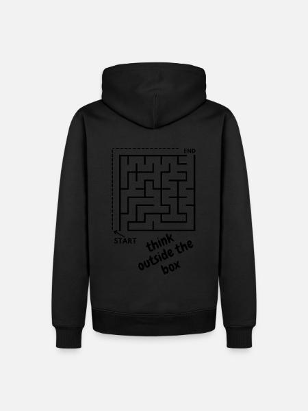 Avoid unnecessary roads - Men’s Premium Organic Hoodie - black