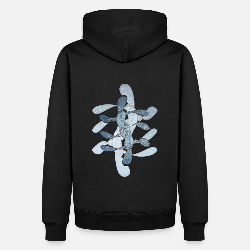 Abstract No. 64 - Männer Premium Bio Hoodie - Schwarz