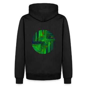Mathematic Art Fractale Mandelbrot Fractimage - Sweat à capuche Premium bio Homme - noir - Dos - Nico (187cm)