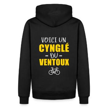 velo un cynglé du mont ventoux cycliste - Sweat à capuche Premium bio Homme - noir - Dos - Nico (187cm)