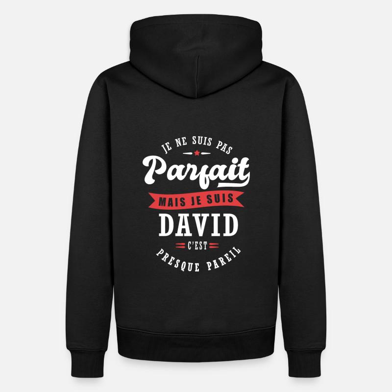 David Parfait Cadeau prenom david - Sweat à capuche Premium bio Homme - noir