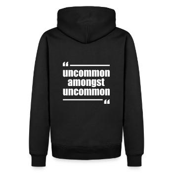 uncommon amongst uncommon - Männer Premium Bio Hoodie - Schwarz - Hinten - Nico (187cm)
