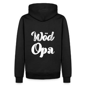 Wöd Opa Österreich Oma tolle Oma beste Oma - Männer Premium Bio Hoodie - Schwarz - Hinten - Nico (187cm)