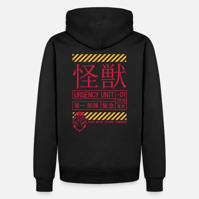 Kaiju Squadron K.A.D.S. - Männer Premium Bio Hoodie - Schwarz