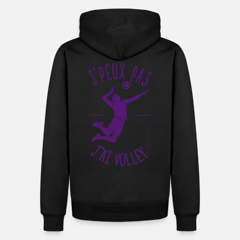 JPPV - Sweat à capuche Premium bio Homme - noir