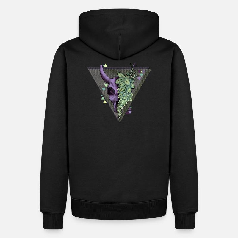 Schädel - Schädel - Männer Premium Bio Hoodie - Schwarz