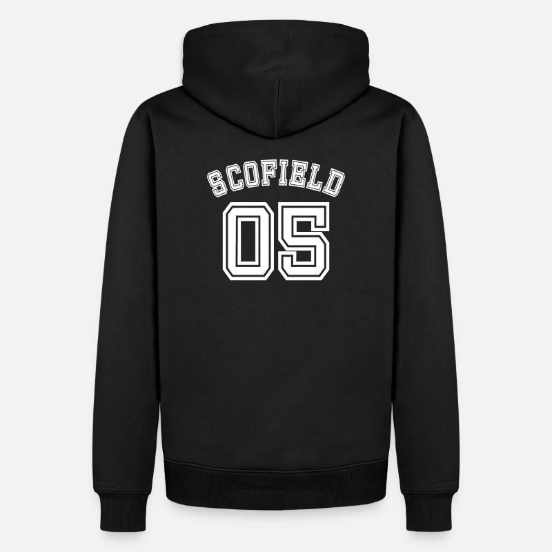 Prison Break Scofield 05 - Felpa con cappuccio ecologica premium da uomo - nero