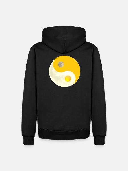 Ying Yang symbol as the sun and moon - Men’s Premium Organic Hoodie - black