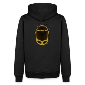 Flower Beetle - Männer Premium Bio Hoodie - Schwarz - Hinten - Nico (187cm)