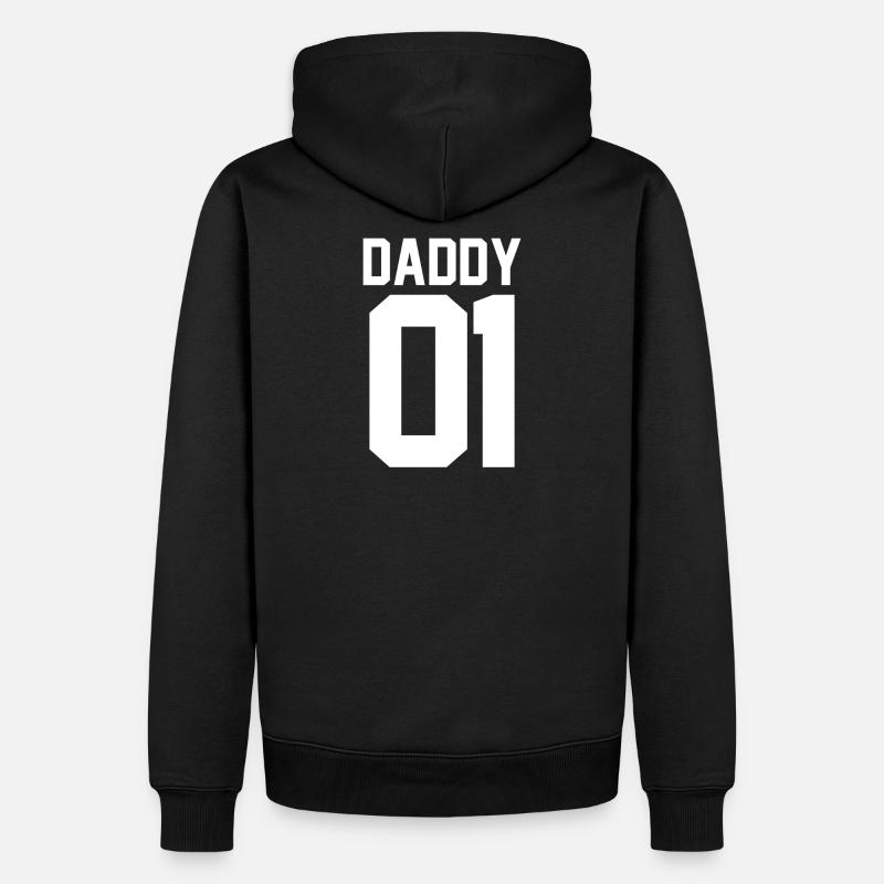 Daddy 01 - Männer Premium Bio Hoodie - Schwarz