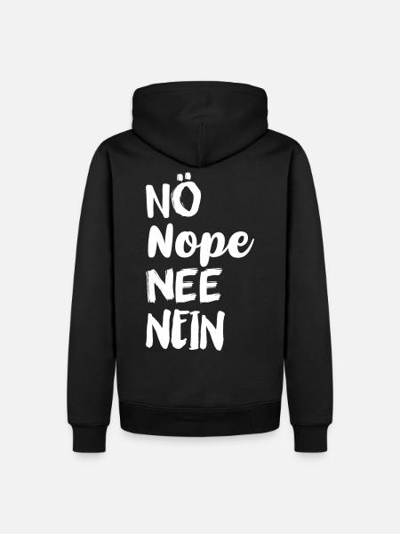 Nein - Männer Premium Bio Hoodie - Schwarz