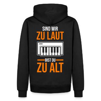 Keyboard Zu Laut Musik Keyboarder - Männer Premium Bio Hoodie - Schwarz - Hinten - Nico (187cm)