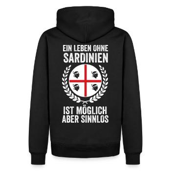 Sardegna Cagliari Italien Italiener Sardinien - Männer Premium Bio Hoodie - Schwarz - Hinten - Nico (187cm)