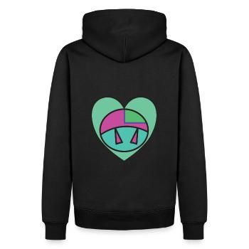 Heart Graphic art - Men’s Premium Organic Hoodie - black - Back - Nico (187cm)