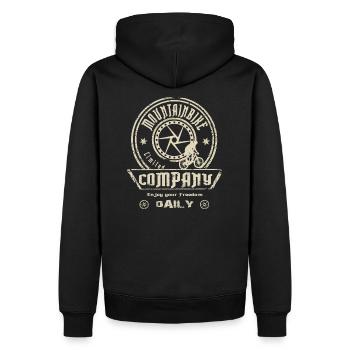 Entreprise de VTT - Sweat à capuche Premium bio Homme - noir - Dos - Nico (187cm)