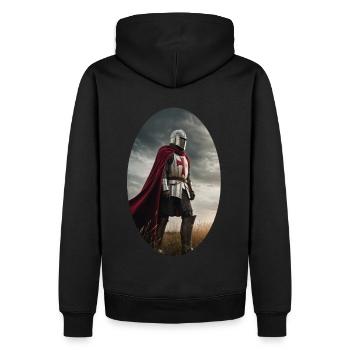 A Knight of the Cross - Men’s Premium Organic Hoodie - black - Back - Nico (187cm)