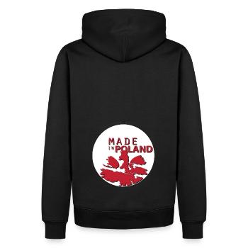 Polonais Made in Poland - Sweat à capuche Premium bio Homme - noir - Dos - Nico (187cm)