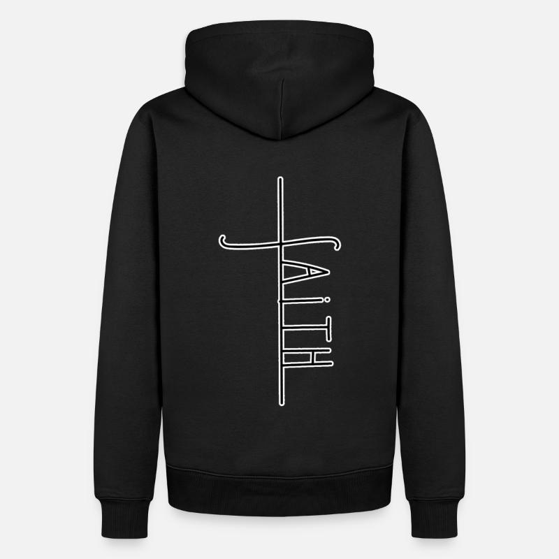 FOI, Confiance, Confiance, AMOUR - Sweat à capuche Premium bio Homme - noir