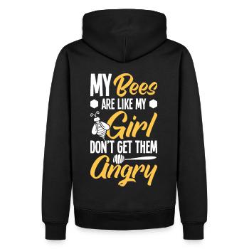 Beekeepers Bees Honey bees Beekeeping - Men’s Premium Organic Hoodie - black - Back - Nico (187cm)