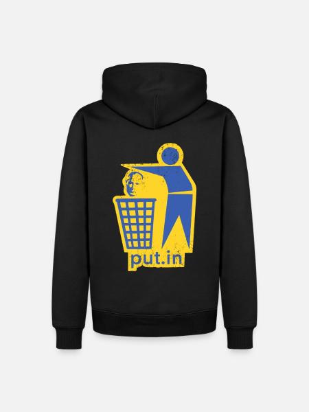 put.in - Peace Ukraine - Men’s Premium Organic Hoodie - black