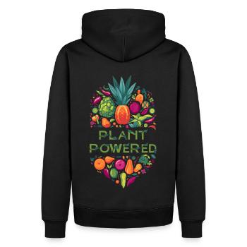 Vegan Pride - Men’s Premium Organic Hoodie - black - Back - Nico (187cm)