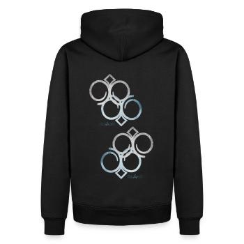 Résumé n° 69 b - Sweat à capuche Premium bio Homme - noir - Dos - Nico (187cm)