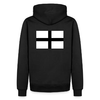 Kroaz zurück - Männer Premium Bio Hoodie - Schwarz - Hinten - Nico (187cm)