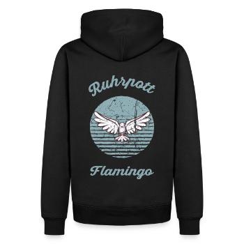 Flamant rose de Ruhrpott - Sweat à capuche Premium bio Homme - noir - Dos - Nico (187cm)