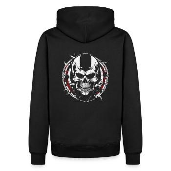 Totenkopf / Crâne - Sweat à capuche Premium bio Homme - noir - Dos - Nico (187cm)