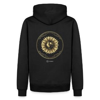 Mutter Erde - Männer Premium Bio Hoodie - Schwarz - Hinten - Nico (187cm)