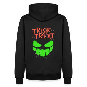 Halloween Scary Face, Trick or Treat - Men’s Premium Organic Hoodie - black - Back - Nico (187cm)