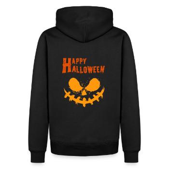 Citrouille d’Halloween, Joyeux Halloween - Sweat à capuche Premium bio Homme - noir - Dos - Nico (187cm)