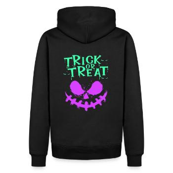 Halloween Scary Face, Trick or Treat - Men’s Premium Organic Hoodie - black - Back - Nico (187cm)