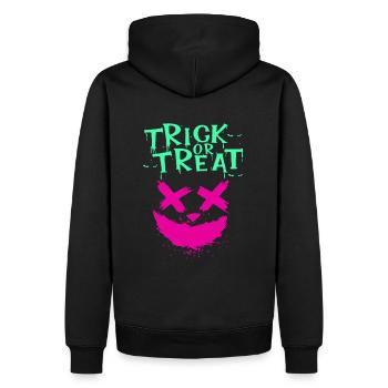 Halloween Scary Face, Trick or Treat - Men’s Premium Organic Hoodie - black - Back - Nico (187cm)