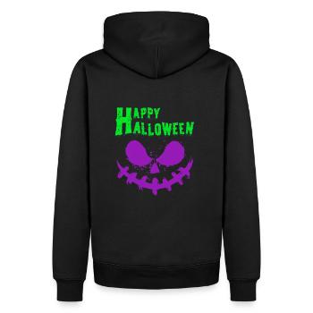 Citrouille d’Halloween, Joyeux Halloween - Sweat à capuche Premium bio Homme - noir - Dos - Nico (187cm)