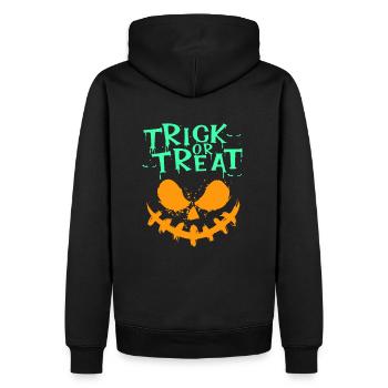 Halloween Scary Face, Trick or Treat - Men’s Premium Organic Hoodie - black - Back - Nico (187cm)